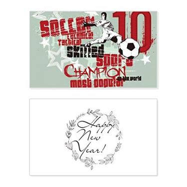 Imagem de Graffiti Street Boy Soccer Skilled Best One New Year Festival Cartão de felicitações Mensagem Presente
