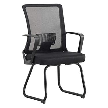 Imagem de cadeira de escritório Cadeira Cadeira de escritório Cadeira de malha executiva Cadeira de escritório Cadeira de computador ergonômica com apoio de braço Cadeira de jogo com encosto alto (cor: preto)