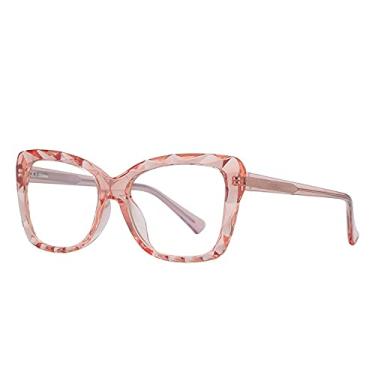 Imagem de Óculos de lentes claras para olhos de gato anti-luz azul para mulheres e homens Óculos de telefone computador óculos óculos rosa
