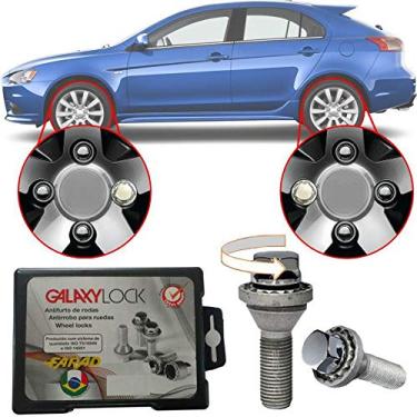 Imagem de Trava Antifurto Anti Roubo de Roda Parafuso Porca Farad Galaxylock Mitsubishi Lancer Sportback Ralliart Com Mais de 10.000 Segredos 482/M