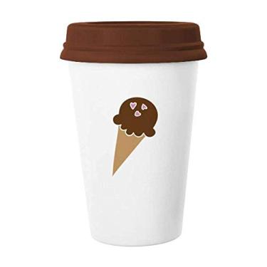 Imagem de Caneca de cerâmica de amendoim chocolate doce sorvete caneca de café copo de cerâmica