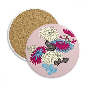 Imagem de Pintura de cultura japonesa xícara de copo rosa caneca de proteção de mesa pedra absorvente