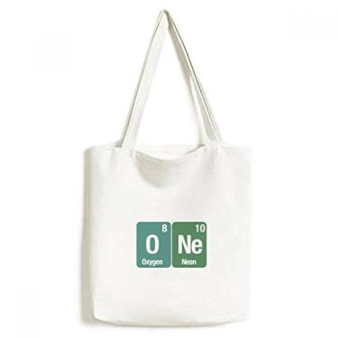 Imagem de Uma bolsa de lona com elemento químico ciência bolsa de compras casual bolsa de compras