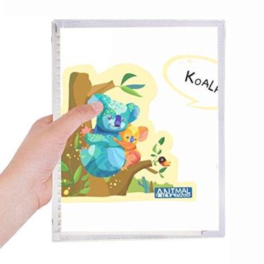 Imagem de Caderno de aquarela Austrália Koala e Eucalipto com folhas soltas diário recarregável