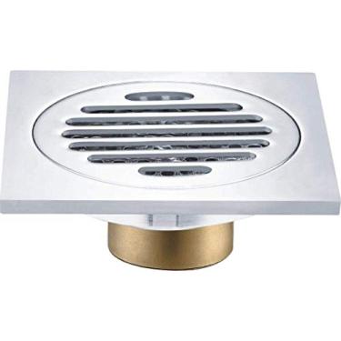 Imagem de Dreno de piso Ralo de resíduos Filtro quadrado Grande deslocamento de cobre para banheiro Máquina de lavar roupa de uso duplo Desodorante anti-bloqueio Antibloqueio de drenagem de piso à prova de insetos C Uso duplo