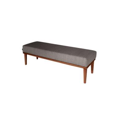 Imagem de Banco | Banqueta 2 Lugares Grazi Cinza e Amêndoa 160 cm