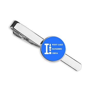 Imagem de West Lake Hangzhou China Gravata com clipe para presente de homem de negócios