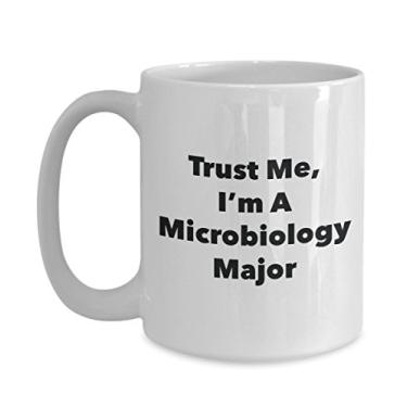 Imagem de Caneca Trust Me, I'm A Microbiology Major - Caneca de café divertida - Lindas ideias de presentes de formatura para amigos e colegas de classe (425 g)