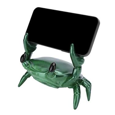 Imagem de LZKW Suporte de telefone com alto-falante Bluetooth, suporte de celular 2 em 1, com cabo para mesa de trabalho, melhor presente, decoração de casa, celular (verde)