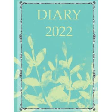 Imagem de Diary 2022: Hardback weekly planner in 8.25x11 a4 format with a beautiful turquoise flower cover design. A simplistic hardcover yearly organizer with ... list per page. Unique desk diaries designs.