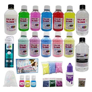 Imagem de Kit Completo Para Fazer Slime Colas Clear Coloridas