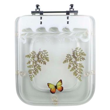 Imagem de Tampa De Vaso Decorada Borboleta para Vaso Misti Icasa 6lpf
