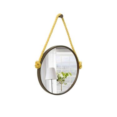 Imagem de Espelho Decorativo Adnet Alça Sisal 50 cm Redondo