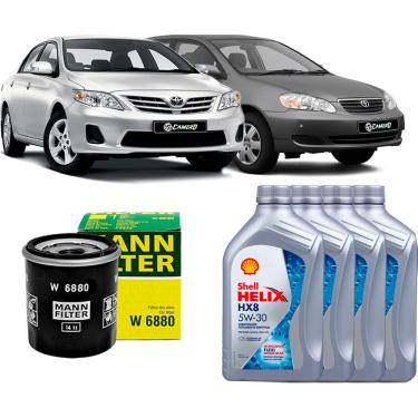 Imagem de Kit Revisão Troca de Óleo 5w30 e Filtro Toyota Corolla 1.8 2008 2009 2010 2011