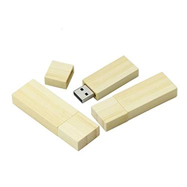 Imagem de OneSquareCore Flash Drive USB de madeira de 128 GB, unidades USB, cartão de memória, pen drive USB 2.0, pen drive, armazenamento de data, pendrive, pendrive, armazenamento externo (bambu)