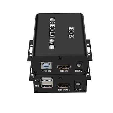 Imagem de DAGIJIRD Extensor HDMI KVM USB Transmit 1080p Vídeo Sobre Rj45 Cabo Ethernet 60 m Suporte HDMI Loop Laptop PC Teclado Mouse