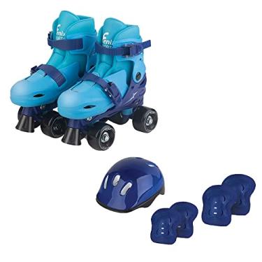 Imagem de Patins 04 Rodas Azul Com Kit