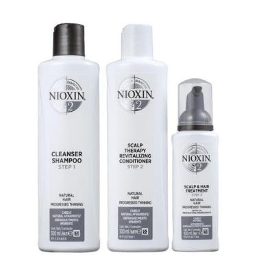 Imagem de Kit Nioxin Sistema 2 Shampoo E Condicionador 300ml + Tônico 100ml