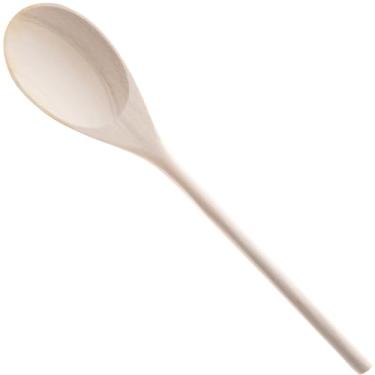 Imagem de Colher de madeira , um conjunto de 1 peça. Colheres de madeira resistentes com alças longas para cozinhar, cozinhar, agitar e misturar em restaurantes ou em casa. Melhores utensílios de cozinha para panelas antiaderentes.