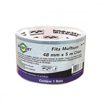 Imagem de Fita Silver Tape Brasfort Multiuso 48 X  5M Cinza  7547