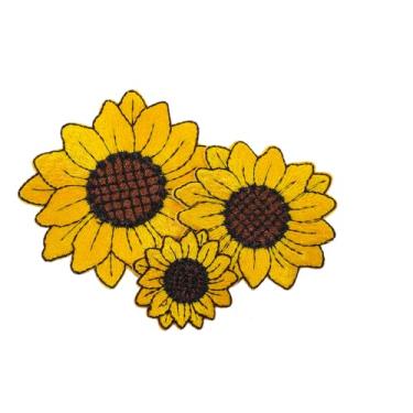 Imagem de Operitacx 3 Pecas adesivos bordados patch bordado costura acessorios remendos de roupas de flores acessórios de crochê decoração Roupas para crianças Vestuário e Acessórios aplique de flor