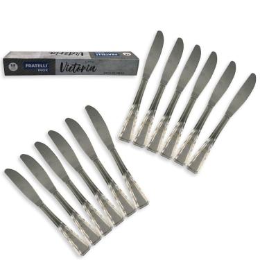 Imagem de Kit de Facas de Mesa com 12 Peças Aço Inox Resistente