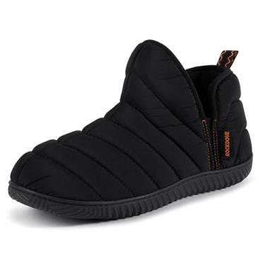 Imagem de RockDove Pantufa masculina Alpinz Puffer com espuma viscoelástica, Preto, 41