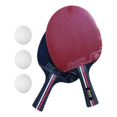 Imagem de Kit 2 Raquete Tenis De Mesa Ping Pong Profissional + Bolinha - Ferreir