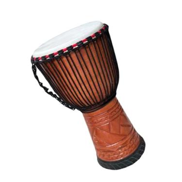 Imagem de Djembe Instrumento Corpo De Mogno Pele De Carneiro Cabeça De Tambor Baterista Africano Artesanal Adulto Pandeiro Africano Tambor africano Profissional (Color : 10 inch)