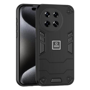 Imagem de Kukoufey Capa de telefone compatível com Tecno Spark 20 Pro+ 4G, compatível com Tecno Spark 20 Pro Plus 4G KJ7, capa protetora 2 em 1 de camada dupla à prova de quedas TPU + PC preta