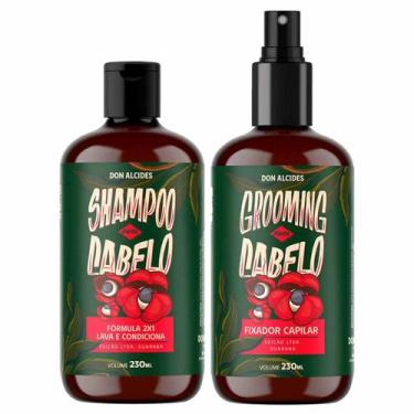 Imagem de Kit Shampoo 2 Em 1 Grooming Para Cabelo Guaraná Don Alcides
