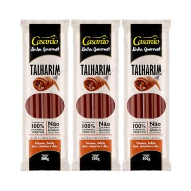 Imagem de Kit 3 Pacotes de Talharim Cenoura, Batata Doce, Cúrcuma e Chia Sem Glúten de 300g cada - Casarão