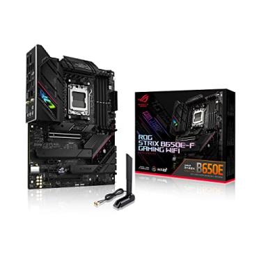 Imagem de ASUS ROG Strix B650E-F Gaming WiFi AMD B650 AM5 Ryzen™ Desktop 9000 8000 & 7000 ATX Placa-mãe, 12+2 estágios de energia, DDR5, 3X M.2 Slot, PCIe® 5.0, WiFi 6E, 2.5G LAN, USB 3.2 Gen 2x2 Type-C®,