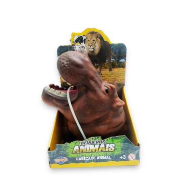 Imagem de Brinquedo Reino Dos Animais Fantoche De Mão Hipopótamo