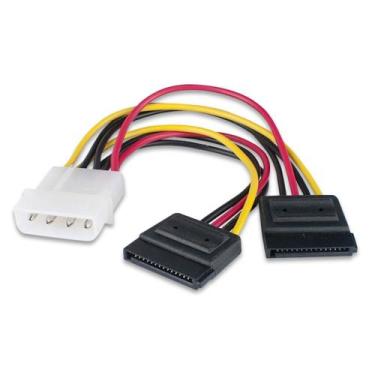Imagem de Cabo Energia Alimentação Molex Macho para Dual Sata Fêmea - Chroma Tec