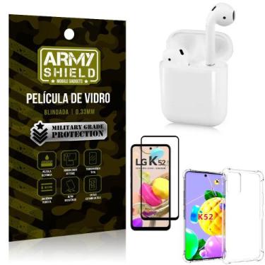 Imagem de Fone Bluetooth LY-122 LG K52 + Capinha Anti Impacto + Película 3D - Ar