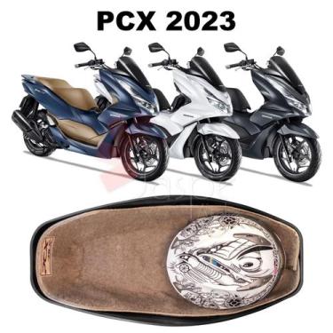 Imagem de Forração Honda Pcx Dlx 2023 Acessório Forro Baú Bege - Jaspe Ateliê, M