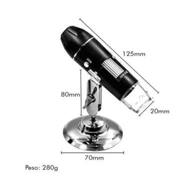 Imagem de Microscópio Digital USB para Note com Zoom 1600x e Iluminação LED - Mi