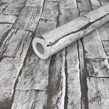 Imagem de Kit 14 Metros de Papel de Parede Lavavel Rustico Pedra Canjiquinha - O