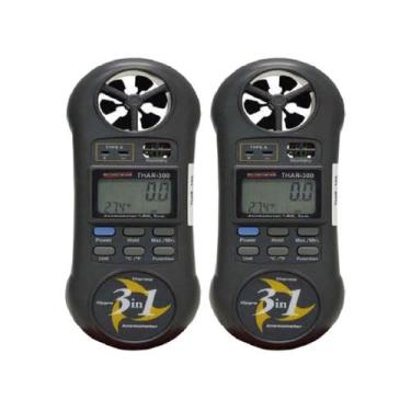 Imagem de Kit 2 Termo-higro Digital Anemômetro Velocidade Termômetro Temperatura