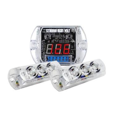 Imagem de Strobo Rgb Auto 7 Cores Rgb Bluetooth Voltímetro Zendel - ZENDEL 