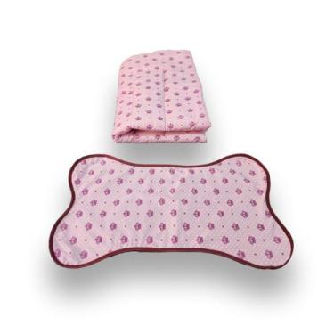Imagem de kit pet pequeno e médio edredom pra cachorro +tapetinho pra comedouros