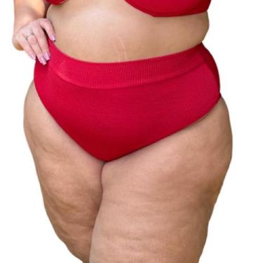 Imagem de Calcinha Avulsa Biquine Plus Size Hot Pants Canelado Feminino - Califó