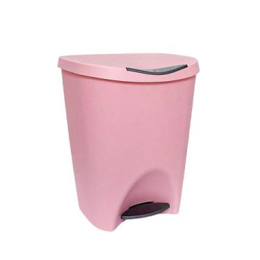 Imagem de Lixeira Plástica Cozinha Pia Banheiro Cesto De Lixo Com Pedal 15l Deco