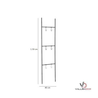 Imagem de Escada de Ferro Decorativa Preta - Belliv Decor