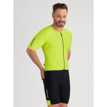 Imagem de Macaquinho Ciclismo Masculino Fit Pro Amarelo Savancini (4770-AM), M