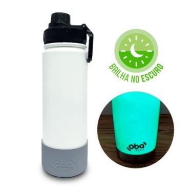 Imagem de Garrafa Térmica 650ml Com Capa Protetora - Branco Neon - OBA TERMIC