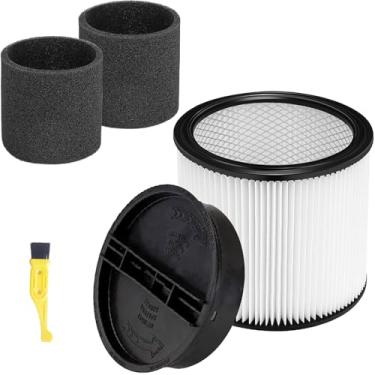 Imagem de ECOMAID Filtro de substituição para Shop Vac Filters 90304 90350 90333 Filtro de aspirador de pó seco e úmido, para a maioria dos aspiradores de pó úmido/seco de 5 galões ou mais (1 filtro de