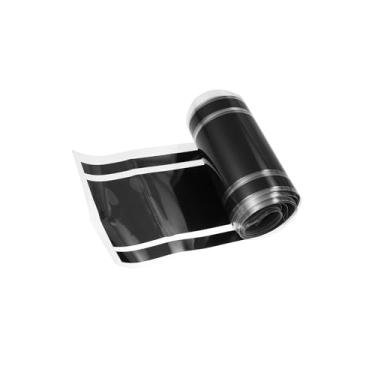 Imagem de Motoforti Adesivo com estampa de listras para capô de carro 10 x 180 cm, decoração de decalque externo automotivo para capô de carro, saia de porta-malas preta de longa duração