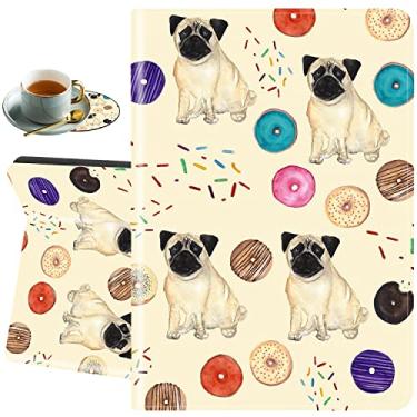 Imagem de Capa para Samsung Galaxy Tab A7 Lite 22.1 cm 2021, TPU à prova de choque, capa protetora para tablet Samsung Tab A7 Lite (SM-T220/T225/T227), Pug Dogs n Donuts